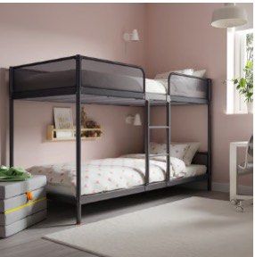Grey Ikea Mydal IKEA MYDAL Bunk Bed Dark Grey, Furniture Home