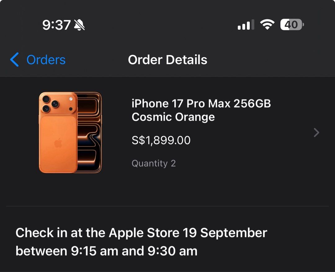 Iphone 17 Pro Max 256 Cosmic Orange, Mobile Phones & Gadgets, Mobile