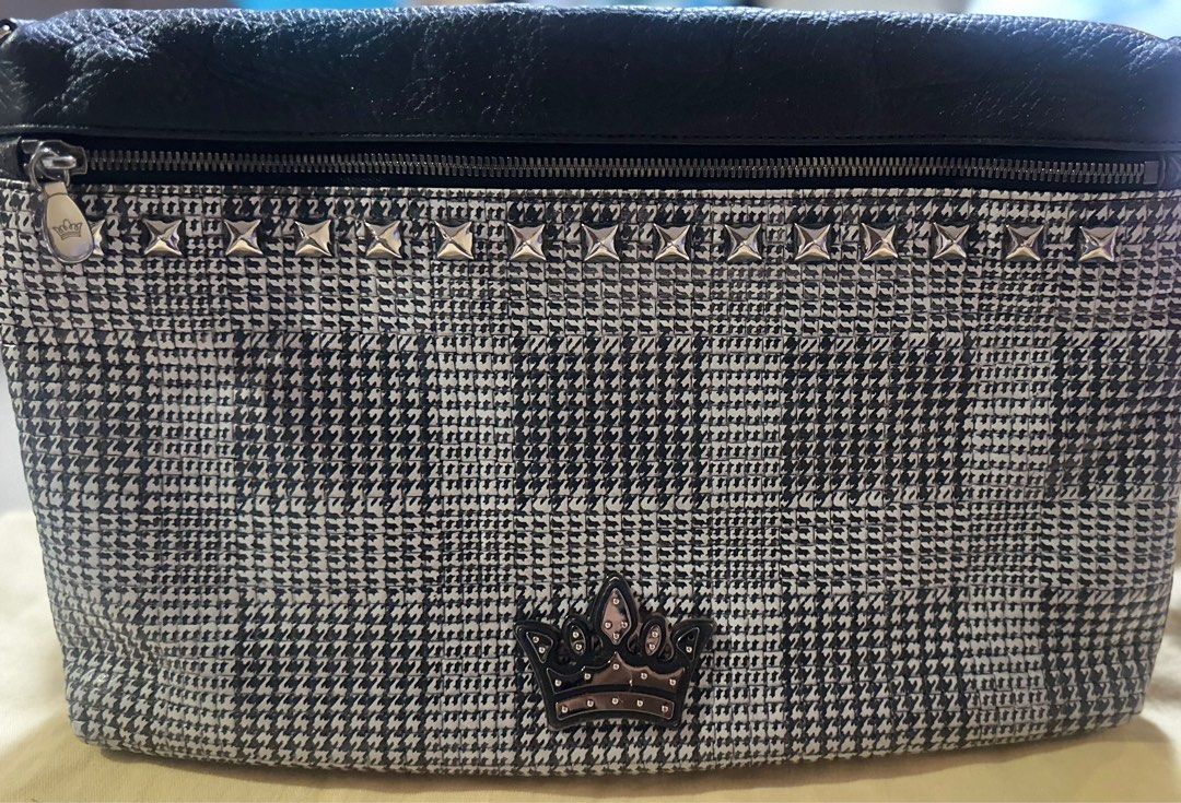 j.estina 2-way sling bag (Category: Luxury Bags & Wallets) located in Quezon City. Submitted by donaya_luxe (Listing ID 1392251061, Image 2). Description: Good as brandnew Can use as clutch or sling Dimensions: Height 10 inches, length 14 inches.