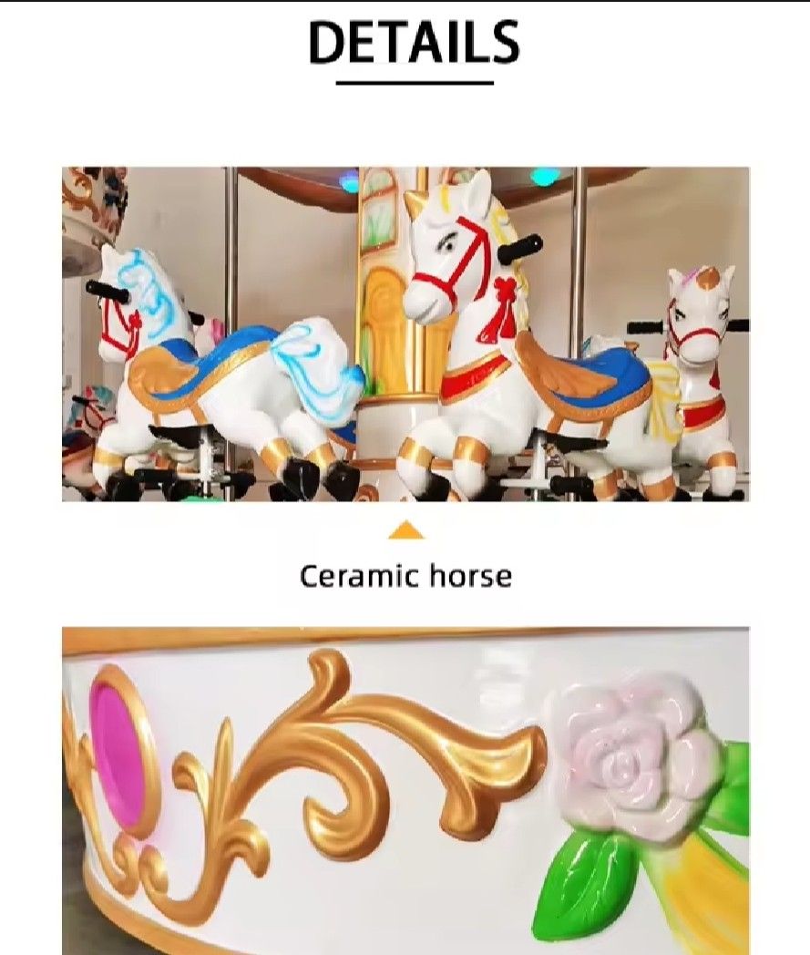 KIDDIE HORSE CAROUSEL RIDES (6 SEATER) (Category: Other Sports Equipment and Supplies) located in San Pablo. Submitted by liezelvalenzuela06 (Listing ID 1392155206, Image 3). Description: Age: 7-14 yrs old Power: 150 W Weight: 137 kg. Product size: L 130* W 130* H 280 cm Voltage: 220v NOTE: PRE- ORDER BASIS ONLY‼️ ETA: 45-60 DAYS UPON RESERVATION MODE OF PAYMENT ✅CASH ✅GCASH ✅BANK TRANSFER ✅ CREDIT CARD ( for cash and installment) ✅CASH ON DELIVE
