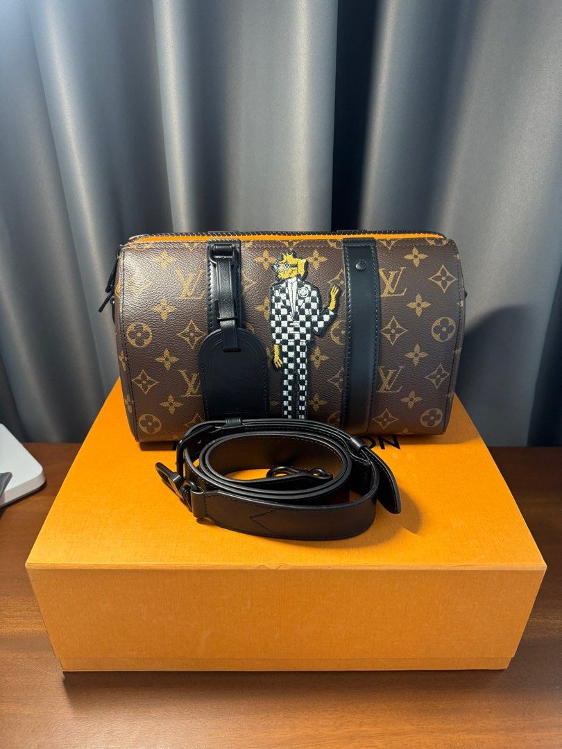 Louis Vuitton City Keepall 25 x Virgil Abloh (Microchipped) (Category: Luxury Bags & Wallets) located in Quezon City. Submitted by lifestyle_tech_items (Listing ID 1392207934, Image 2). Description: Louis Vuitton Keepall Bandoulière 25 – Limited Edition This rare design by Virgil Abloh is crafted in the iconic Monogram canvas and features a striking checkerboard character graphic, blending classic Louis Vuitton heritage with streetwear artistry. 