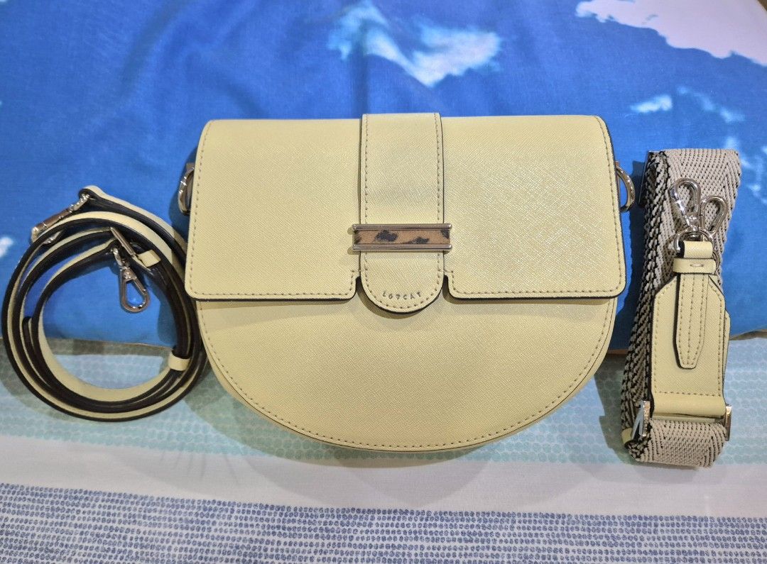 Lovcat Pastel Yellow Saddle Bag (Category: Cross-body Bags) located in Pasay City. Submitted by bbearyoon (Listing ID 1392237093, Image 1). Description: Pm for any questions😊 Free shipping within Metro Manila.