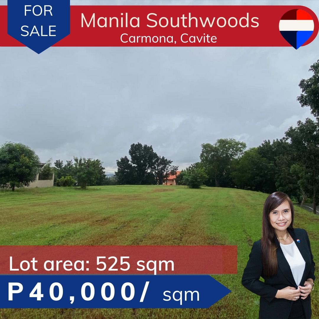 Manila Southwoods - Carmona (Category: Lot) located in Santa Rosa. Submitted by suthernlivingph (Listing ID 1392162386, Image 1). Description: Title: ✅ 525sqm LOT FOR SALE – Manila Southwoods, Carmona Cavite | P40K/sqm Description: 🏡 For Sale: Residential Lot in Manila Southwoods – Southwoods City, Carmona, Cavite 📍 along Spyglass Hills 📏 Lot Area: 525 sqm 🧭 Southwest-facing 🌄 With view of Tagaytay Highlands ⚡ Electric post is on opposite si