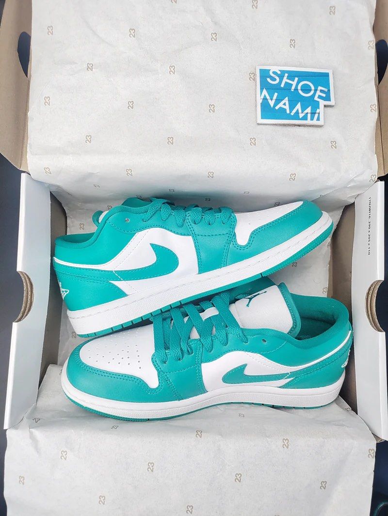 NIKE Air Jordan Low - Emerald Green (Category: Sneakers) located in San Juan City. Submitted by yz4bella (Listing ID 1392141407, Image 2). Description: • bought last 2023 • still good and clean • price is negotiable RFS: decluttering shoes 📍 San Juan City note: photos are from Shoe Game.