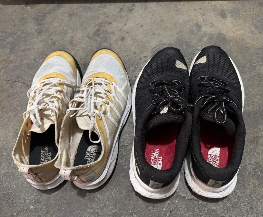 North face shoes (Category: Sneakers) located in Manila. Submitted by cbcsjr (Listing ID 1392194677, Image 1). Description: bundle north face sneakers women's/femmes very light weight US 7 and US 8 for pick up or delivery shoulder by buyer. non nego.