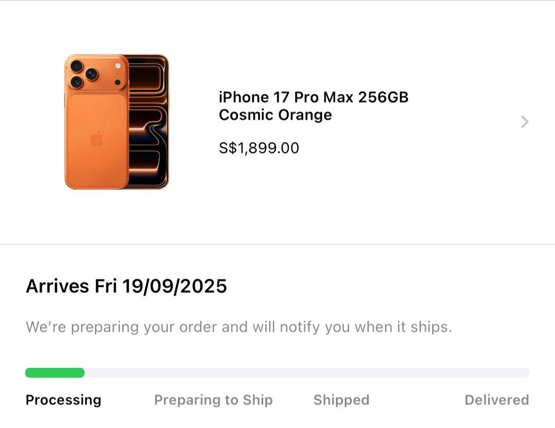 Orange iPhone 17 pro max 256gb., Mobile Phones & Gadgets, Mobile