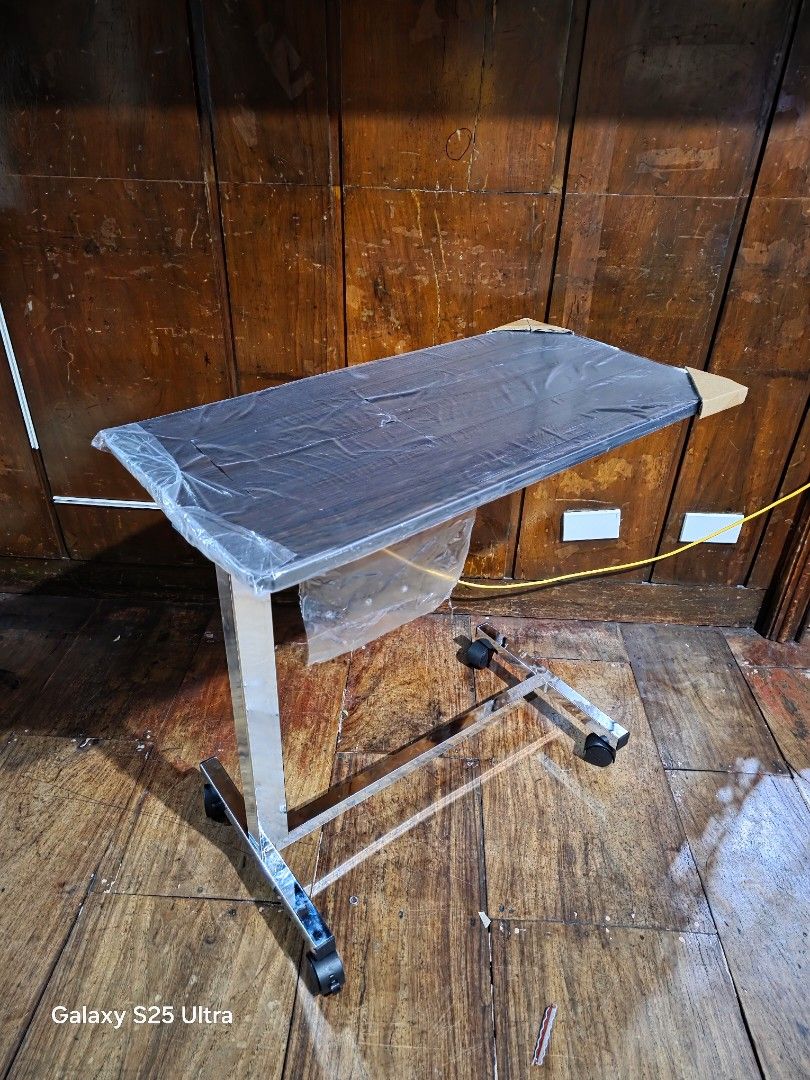 Overbed table adjustable height (Category: Medical Supplies & Tools) located in Quezon City. Submitted by judaimedonlineshop23 (Listing ID 1392277891, Image 1). Description: brandnew pick up deliver COD GCASH BANK.