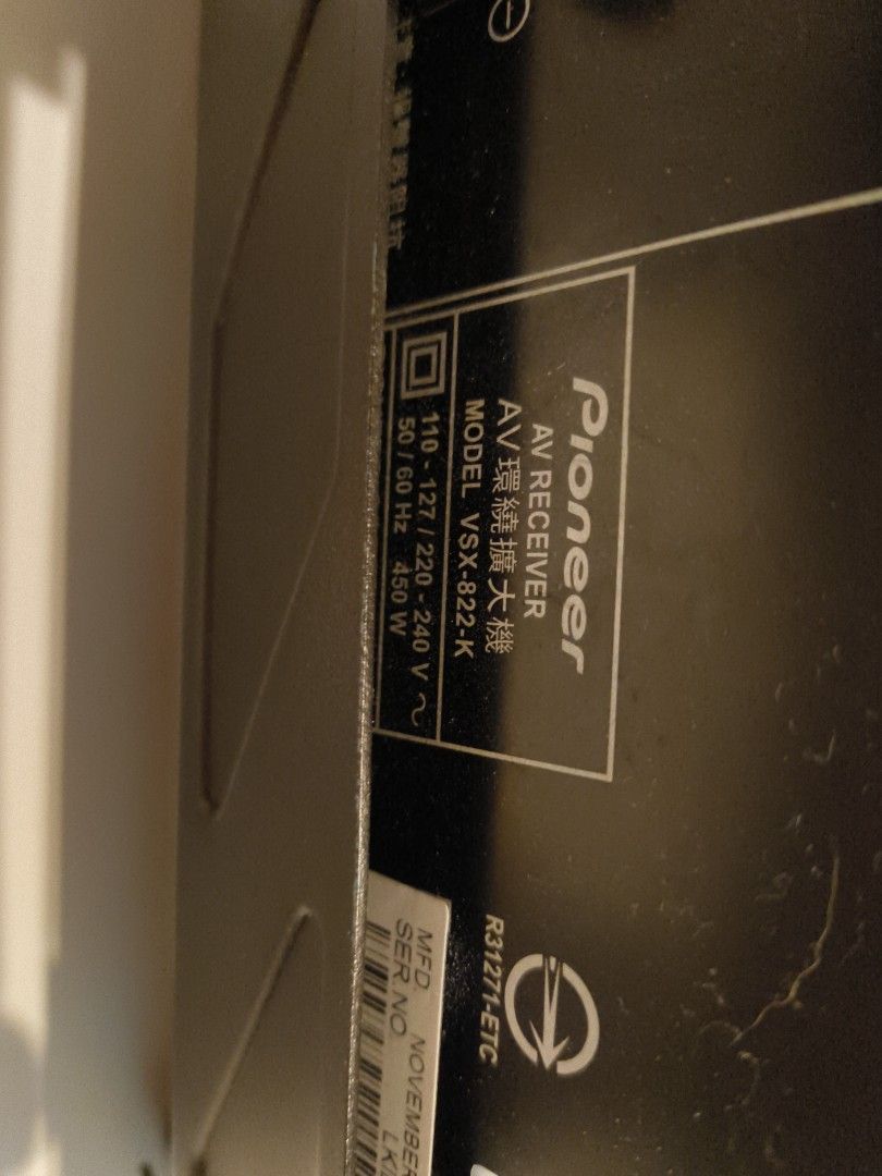 Pioneer VSX-822-K AV Receiver63825887529857113