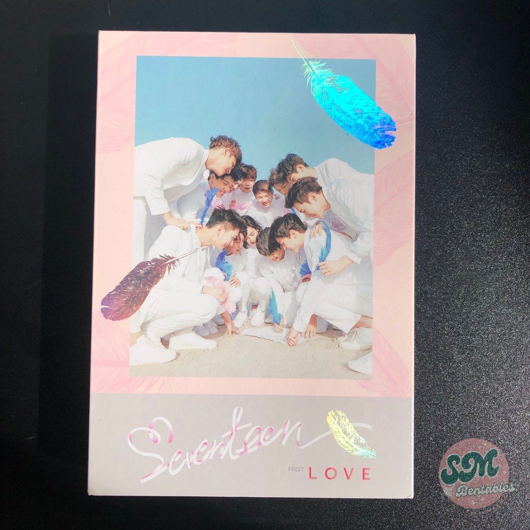 SEVENTEEN FIRST LOVE ALBUM (Category: CDs & DVDs) located in Batangas. Submitted by sm_bentables (Listing ID 1392269765, Image 1). Description: - Rfs: Decluttering - Unsealed - Inclusions as seend on the photos - With minimal dents on the outbox. - No flaws on the inclusions. 🩷 Note: I travel to BGC once a month so SDD can be possible if you are around Metro Manila, with a chance of cheaper shipping fees. 🩷 NO PF OR ANY ADDITIONAL FEES EXCEPT F