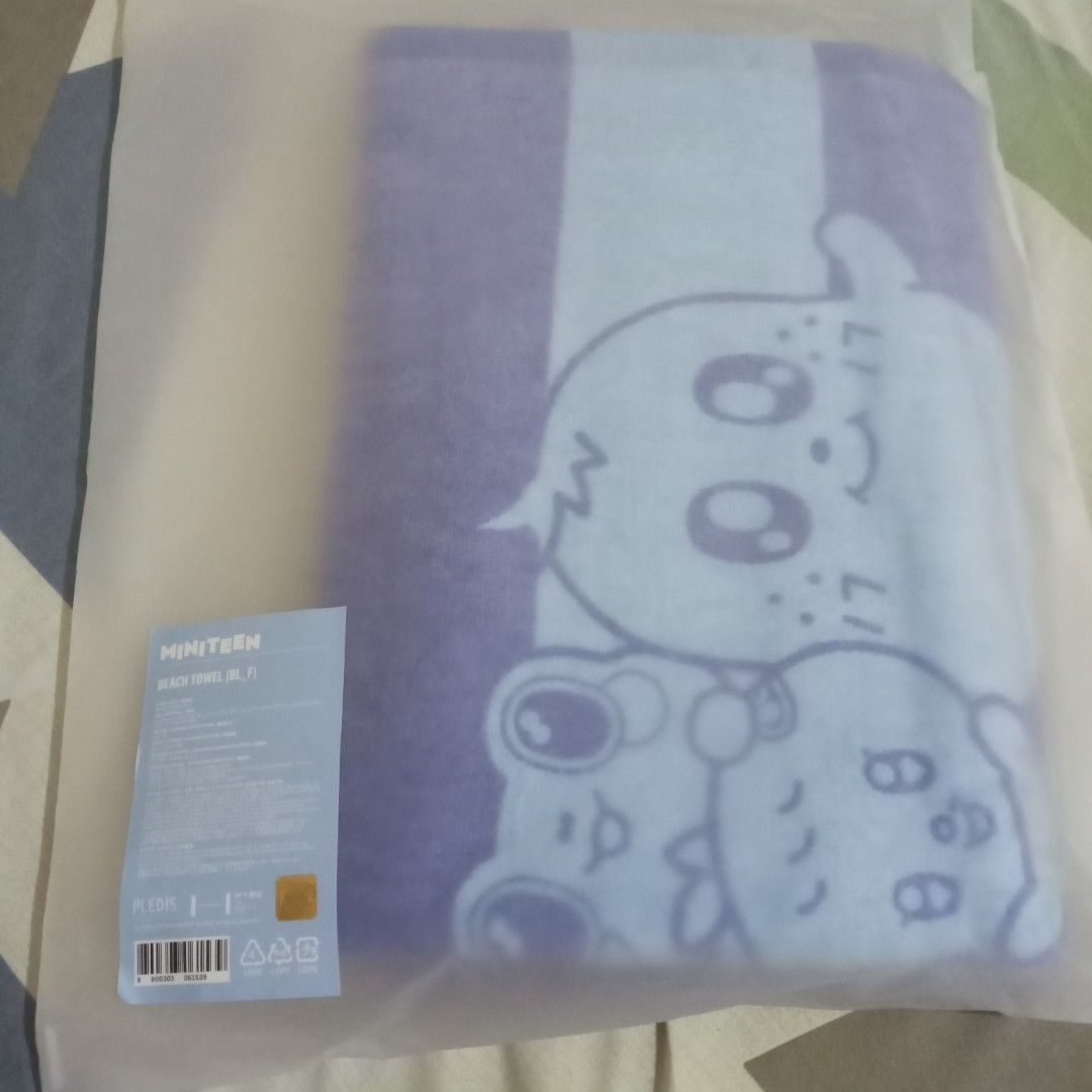 Seventeen Miniteen - Beach Towel (Category: Bedding & Towels) located in Quezon City. Submitted by lemon_jusu (Listing ID 1392292815, Image 1). Description: 🍋 Seventeen Miniteen - Beach Towel 🍋 💎 Availability: On hand, unused 💎 Bought at Seventeen Official Character Pop-up in Manila 🤝 Send an offer with the listed price when buying. No lowballers please. 💰 MOP: GCash / Maya / Bank transfer 💰 DOP: allowed for multiple orders, 30% nrdp max o