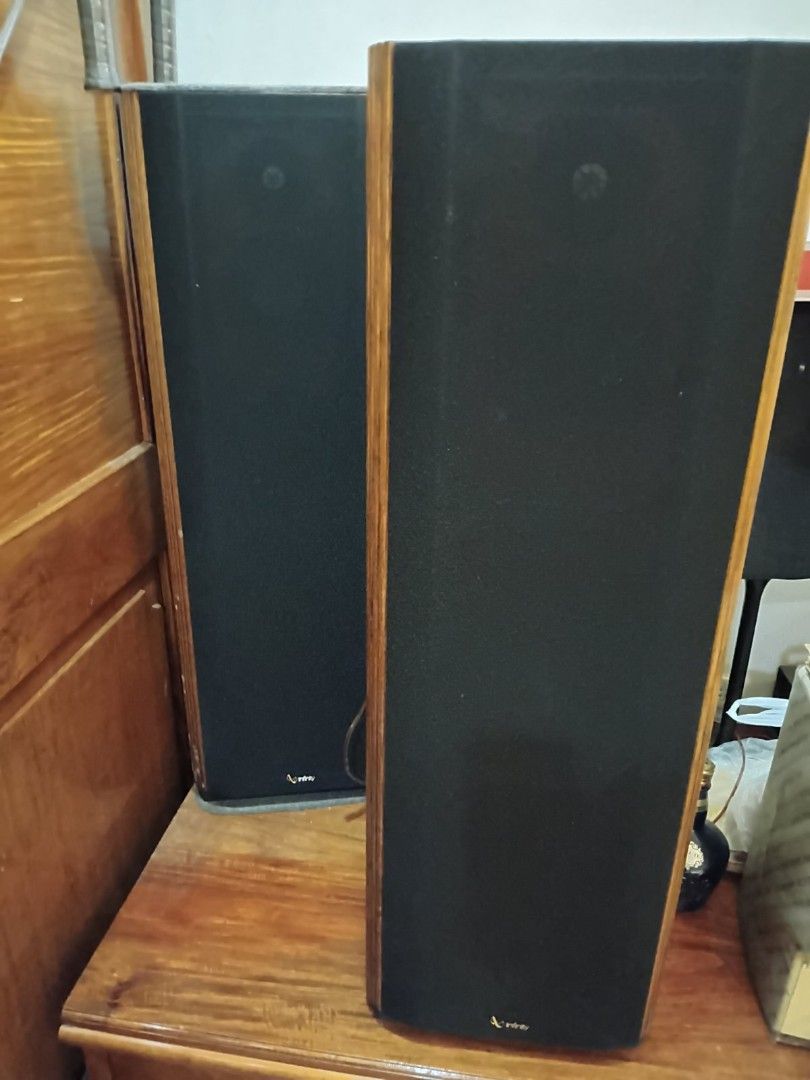 Vintage speakers Infinity Kappa 7.1 (Category: Soundbars, Speakers & Amplifiers) located in Manila. Submitted by alazlam (Listing ID 1392192056, Image 1). Description: for sale Infinity Kappa 7.1 first owner tested working (I can send video) replaced midrange drivers Frequency Response: 39 Hz – 35 kHz ± 2 dB. Nominal Impedance: 6 ohms. Sensitivity: 89 dB (2.8Vrms/1 meter). Recommended Amplifier Power: 30 to 250 watts RMS. Crossover Frequencies: 5