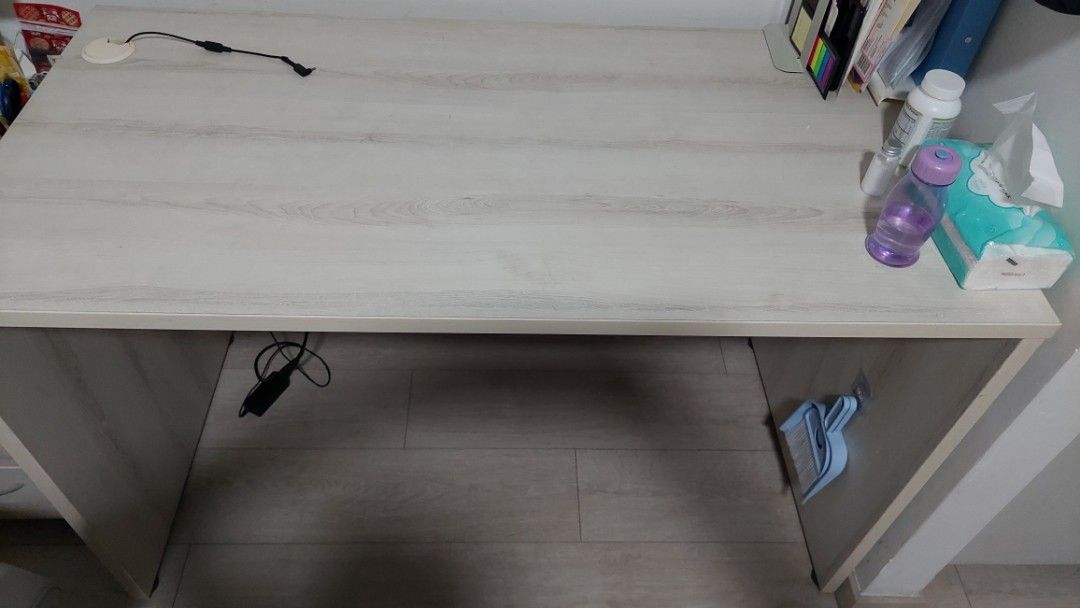 Study table (Category: Tables & Sets) located in Singapore. Submitted by helloall3 (Listing ID 1392270365, Image 2). Description: - Light wood finish study desk - Large tabletop - Ample legroom - Perfect for students and workspace needs 120cm(Lt) x 60cm(width) x 75cm(ht).