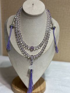 【天然白水晶A級108聖珠】✨八寶圓滿｜能量聖潔｜珠寶級藏品｜結緣價999元｜天然水晶項鍊64240106685955110