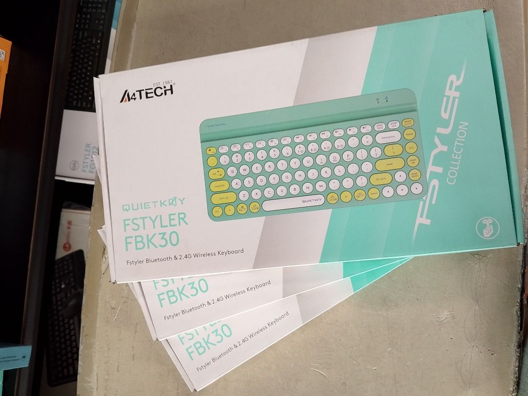 A4Tech FBK30 Fstyler Bluetooth & Wireless QuietKey Silent Compact Keyboard Avocado (Category: Computer Keyboard) located in Pasig City. Submitted by technofuseofficial (Listing ID 1392325403, Image 3). Description: A4Tech FBK30 Fstyler Bluetooth & Wireless QuietKey Silent Compact Keyboard Avocado Brand New and Original Items Store Location: 4F Unit 402, 604 Shaw Boulevard, Barangay Kapitolyo, Pasig City Same Day Delivery: - Lalamove delivery with
