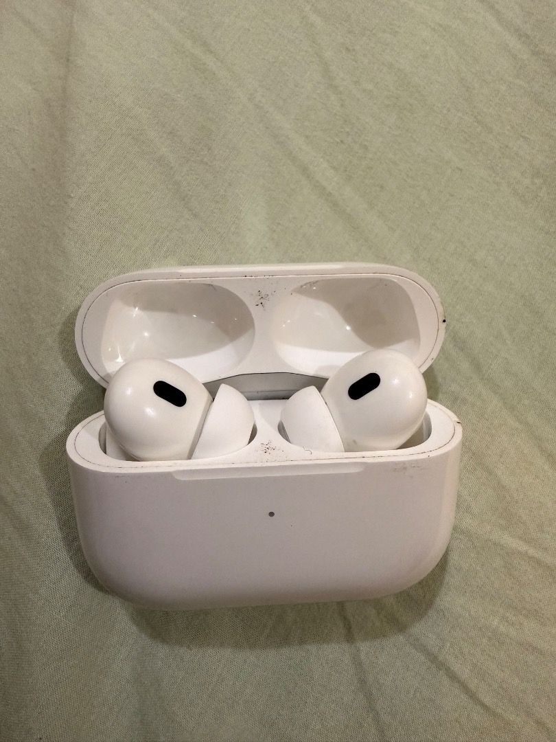Airpods pro 2 slightly used (Category: Headphones & Headsets) located in Angeles City. Submitted by mightyriver-2697 (Listing ID 1392415328, Image 1). Description: Airpods pro 2 slightly used pampanga area only buyer.
