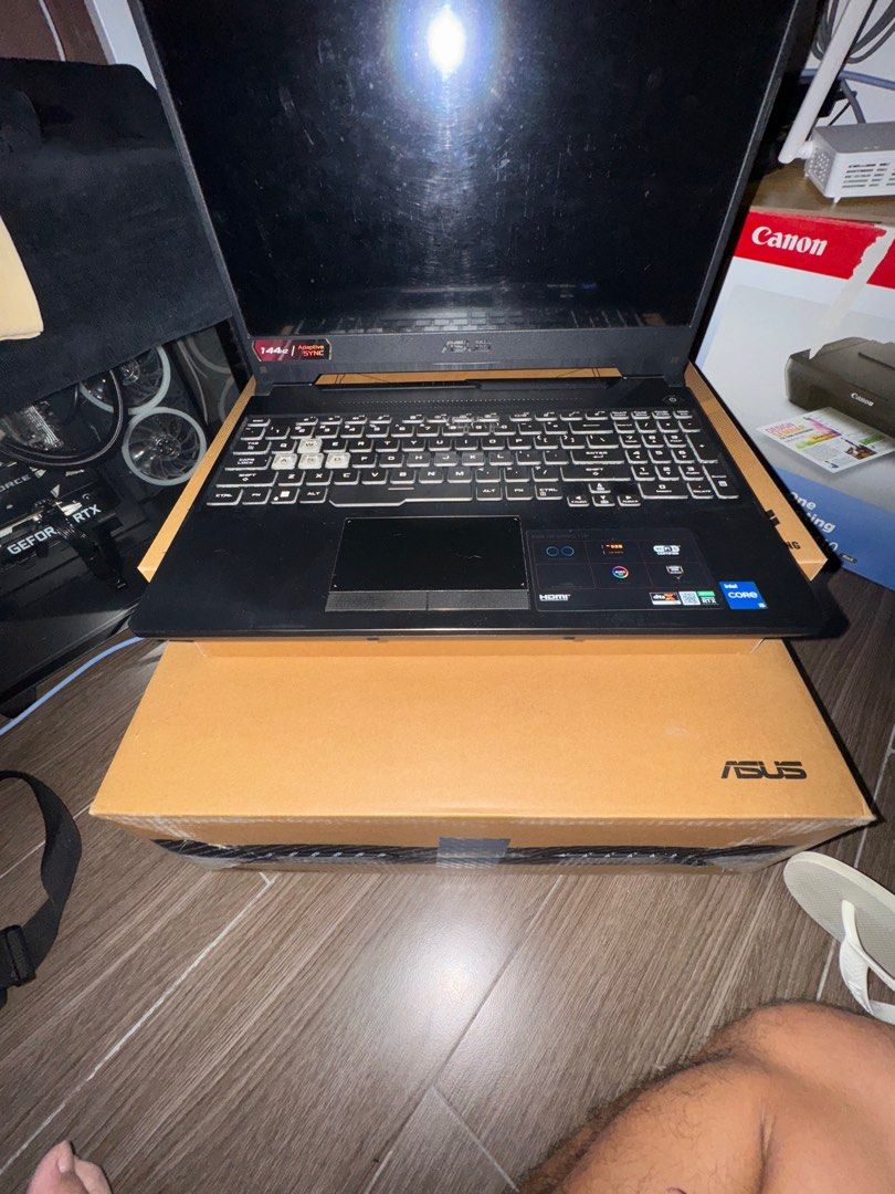 ASUS TUF GAMING F15 (Category: Laptops & Notebooks) located in General Trias. Submitted by lord_lestatt (Listing ID 1392455536, Image 2). Description: Asus TUF Gaming F15 - 11th Gen i5 + RTX 3050 Ti, 144Hz FHD display, 512GB SSS, 8GB RAM. Military- Grade durability meets smooth gameplay. Lightly used, runs cool and fast. Perfect for gaming, editing, or school, comes with the box, and laptop bag. Let me know your best offer, this is negotiable but