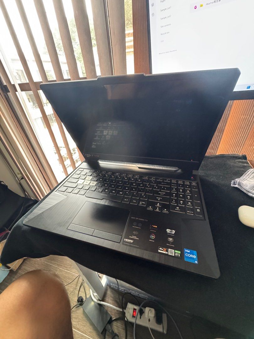 ASUS TUF GAMING F15 (Category: Laptops & Notebooks) located in General Trias. Submitted by lord_lestatt (Listing ID 1392455536, Image 3). Description: Asus TUF Gaming F15 - 11th Gen i5 + RTX 3050 Ti, 144Hz FHD display, 512GB SSS, 8GB RAM. Military- Grade durability meets smooth gameplay. Lightly used, runs cool and fast. Perfect for gaming, editing, or school, comes with the box, and laptop bag. Let me know your best offer, this is negotiable but