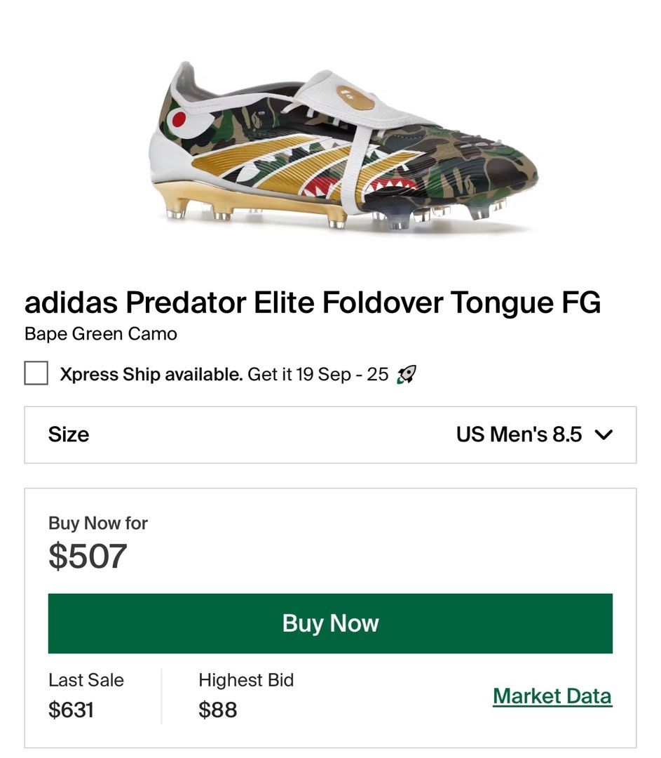 BAPE X Adidas Predator Elite FG & F50 FG Football Boots, Men's Fashion ...