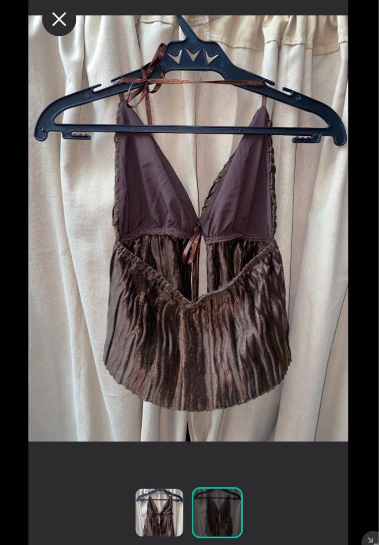 [SHEIN] brown butterfly top (Category: Sleeveless) located in Manila. Submitted by declutterbyaira (Listing ID 1392466346, Image 3). Description: .