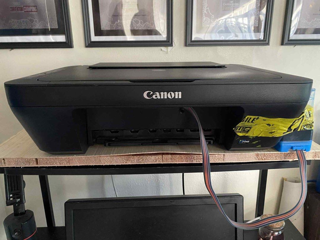 Canon E410 Printer (Category: Printers, Scanners & Copiers) located in Trece Martires City. Submitted by rownin (Listing ID 1392486669, Image 2). Description: Converted to CIS. Issue: prompting error, need to check. RFS: bought new, cant use anymore.