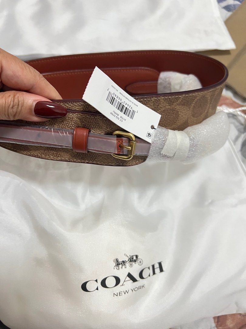 Coach Signature Bag strap (Category: Luxury Bags & Wallets) located in Angeles City. Submitted by beautyforkeeps (Listing ID 1392373125, Image 3). Description: Brand New Coach Signature Bag strap in Tan Rust . 💯🇺🇸 Bought in boutique store not outlet !.
