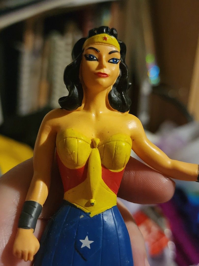 DC Wonder Woman Bendable Figure (Category: Figurines & Statues) located in Manila. Submitted by RetroRainbowChaser (Listing ID 1392442133, Image 1). Description: Letting go of my Wonder Woman DC comics bendable figure. Needs a bit of cleaning and has minor paint chips that are hardly noticeable. Selling as is. MOP GCASH or BPI or GoTyme.