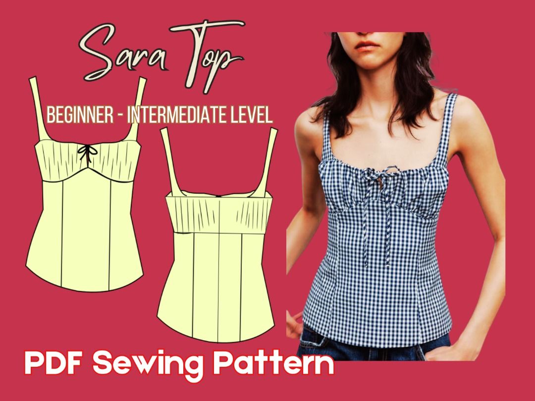 Downloadable Sleeveless Blouse Pattern/ XS-3XL (Category: Sleeveless) located in Sogod. Submitted by Princess_emeraude (Listing ID 1392301415, Image 1). Description: PDF Blouse Pattern. with size guide instruction on how to sew and assemble the pattern Downloadable or Physical Pattern.