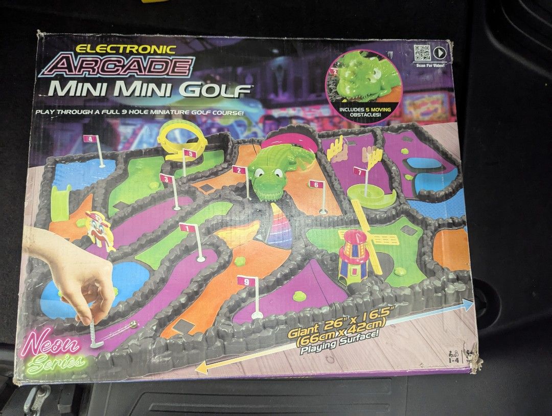 Electronic Arcade Mini Golf (Category: Interactive Toys) located in Las Pinas. Submitted by rozramer (Listing ID 1392363051, Image 1). Description: With box just a bit dusty. Pick-up at BFRV Las Piñas at the buyer's expense..