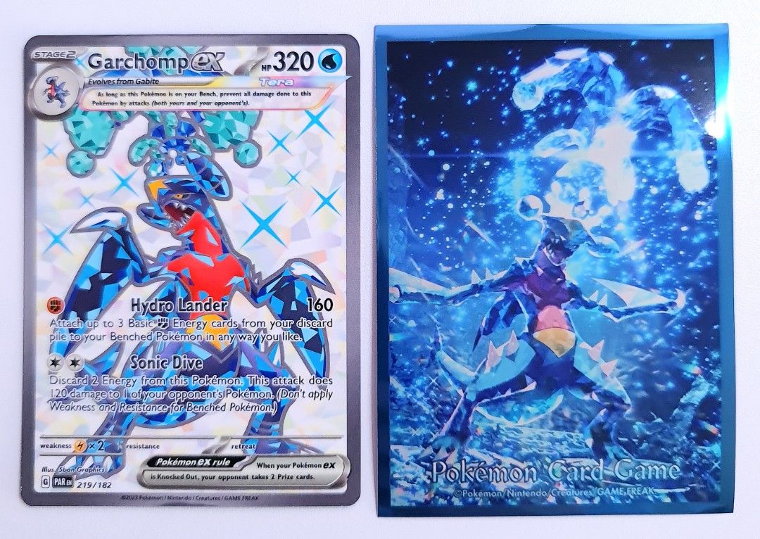 ENG PAR 219/182 - Garchomp Ex (Full Art Ultra Rare) from Scarlet & Violet Era : Paradox Rift include New Inner Sleeve + New Printed Outer Sleeve featuring Garchomp, Pokemon TCG, Hobbies ENG PAR 219/182 - Garchomp Ex (Full Art Ultra Rare) from Scarlet & Violet Era : Paradox Rift include New Inner Sleeve + New Printed Outer Sleeve featuring Garchomp, Pokemon TCG, Hobbies