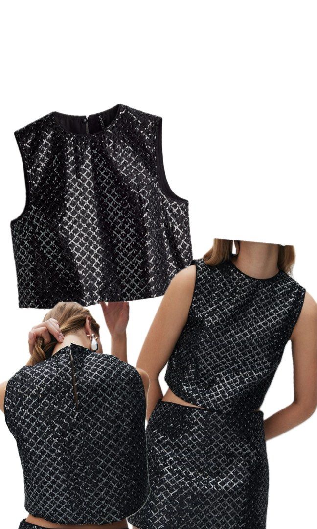 H&M Embellished Top | Sparkle | Party top (Category: Others Tops) located in Makati City. Submitted by solana36 (Listing ID 1392436672, Image 1). Description: Brand new with tag Pit to pit: 17 inches Length: 15.5 inches Location: East Rembo, Taguig SF c/o buyer, can be shipped via J&T.
