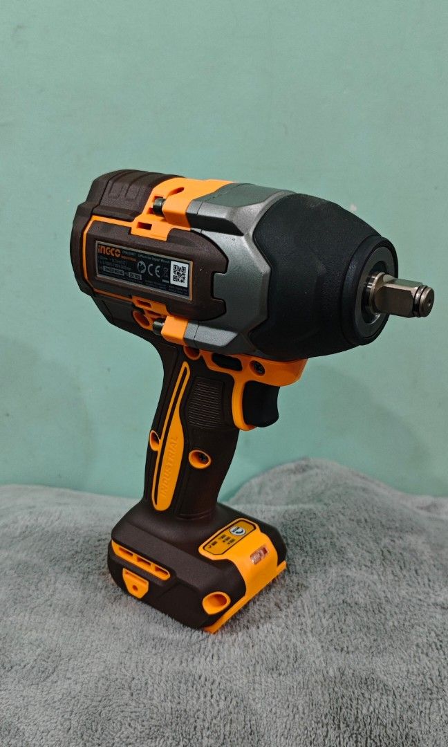 Impact wrench (Category: Construction Tools & Equipment) located in Marikina City. Submitted by ceejayhans (Listing ID 1392456416, Image 3). Description: ingco impact wrench brandnew and original 850nM ( pang elf at pick up ) brushless motor baretool only no battery and charger included no box or case included montalban located.