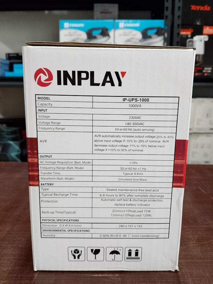 Inplay UPS 1000VA (Category: Computer Parts) located in Pasig City. Submitted by technofuseofficial (Listing ID 1392398362, Image 3). Description: Inplay UPS 1000VA Brand New and Original Items Store Location: 4F Unit 402, 604 Shaw Boulevard, Barangay Kapitolyo, Pasig City Same Day Delivery: - Lalamove delivery within Metro Manila - For walk-ins: Always PM first for item availability - We are also open for night time deliveries Warranty: - 7 days