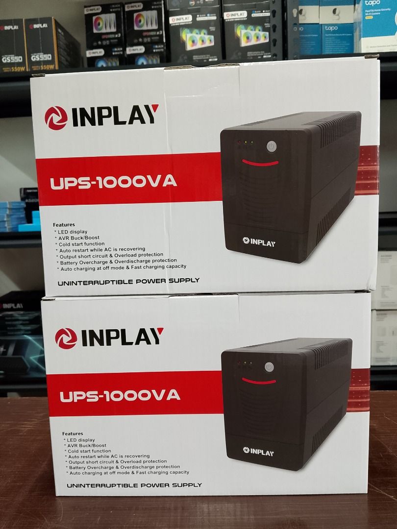 Inplay UPS 1000VA (Category: Computer Parts) located in Pasig City. Submitted by technofuseofficial (Listing ID 1392398362, Image 1). Description: Inplay UPS 1000VA Brand New and Original Items Store Location: 4F Unit 402, 604 Shaw Boulevard, Barangay Kapitolyo, Pasig City Same Day Delivery: - Lalamove delivery within Metro Manila - For walk-ins: Always PM first for item availability - We are also open for night time deliveries Warranty: - 7 days