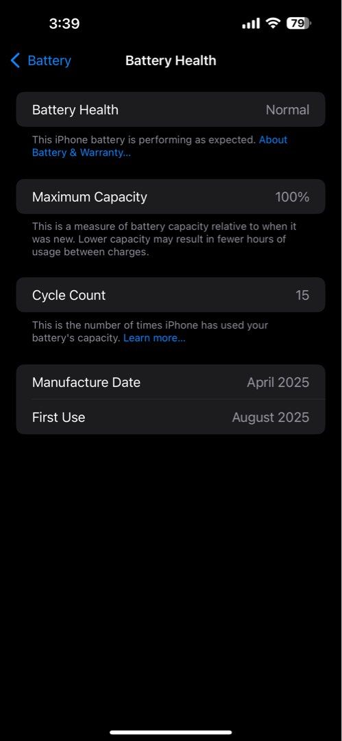 Iphone 16 plus in pink (Category: iPhone 16 Series) located in Las Pinas. Submitted by _lacosmogirll_ (Listing ID 1392376764, Image 2). Description: Bought last august 19, 2026 from power Mac Complete inclusion with receipt Rfs: upgrade to 17 purple🥹.