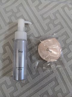 IPSA Cleaning oil Ex 洗面油 洗面奶  40ml 連粉樸64208317167874110
