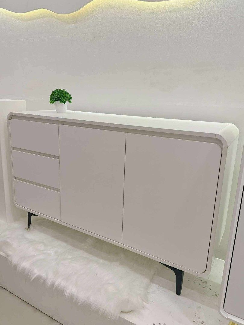 Minimalist Buffet Cabinet / TV Cabinet (Category: TV Consoles) located in Makati City. Submitted by gineth24 (Listing ID 1392392390, Image 2). Description: Brand New 120cm - 10,000 140cm - 12,000 160cm - 12,500 free assemble +Sf, may vary per location Pm for faster transaction.