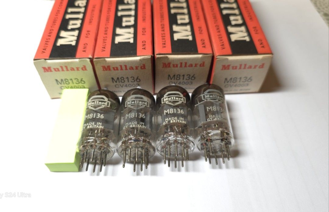 Mullard ECC82 真空管 Mullard M8136 CV4003 12AU7 ECC82真空管, 音響器材, 其他音響配件及