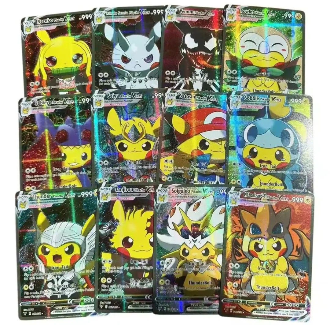 Pokemon Pikachu VCOS cosplay custom cards, Toys & Collectibles