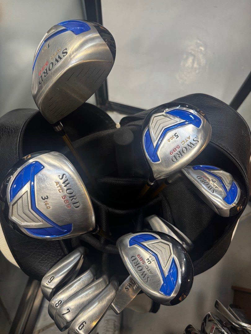 PREMIUM SWORD KATANA GOLF SET (Category: Golf) located in Manila. Submitted by mrbryanri05451 (Listing ID 1392388567, Image 3). Description: For Sale: Sword Katana ATC 589 Graphite Flex - SR 6-7-8-9-P-A-S Putter - Sword PT787 Driver - Sword ATC - 589 9.5° 3wood - Sword ATC 589 16° 5wood - Sword ATC 589 20° 4utility - Sword ATC 589 20° 5utility - Sword ATC 589 23° .