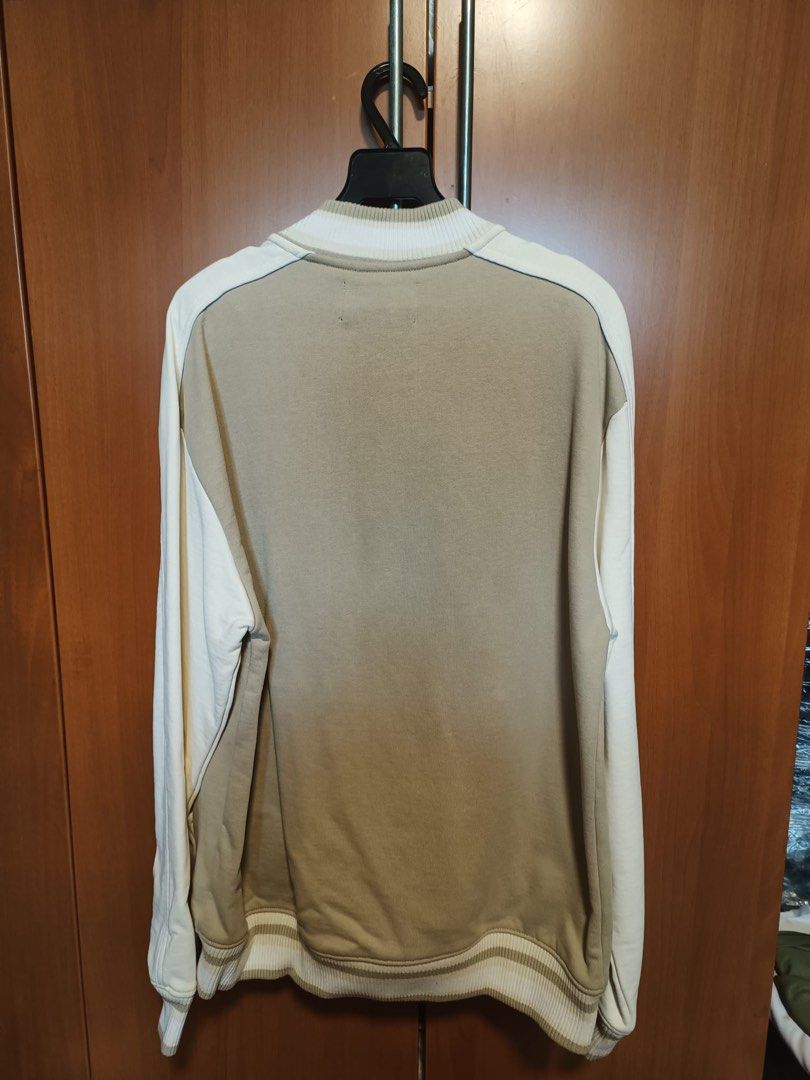 Pull&Bear Varsity Jacket (Category: Coats, Jackets and Outerwear) located in Singapore. Submitted by drabam (Listing ID 1392372231, Image 2). Description: Selling beige Pull&Bear varsity jacket for $15 Negotiable .