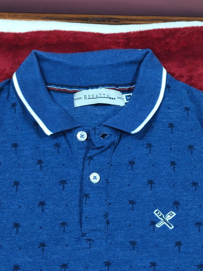 Regatta Blue Polo Tee Shirt (Category: Tshirts & Polo Shirts ) located in Quezon City. Submitted by jasonla03 (Listing ID 1392336793, Image 2). Description: 💵 Dimension: 26.5 x 18 M 💯 Legit/Authentic ▪️DM me if interested 📩 ▪️Delivery via Lalamove, Grab, LBC, or J&T ▪️Loc: Kamuning Area, Quezon City.