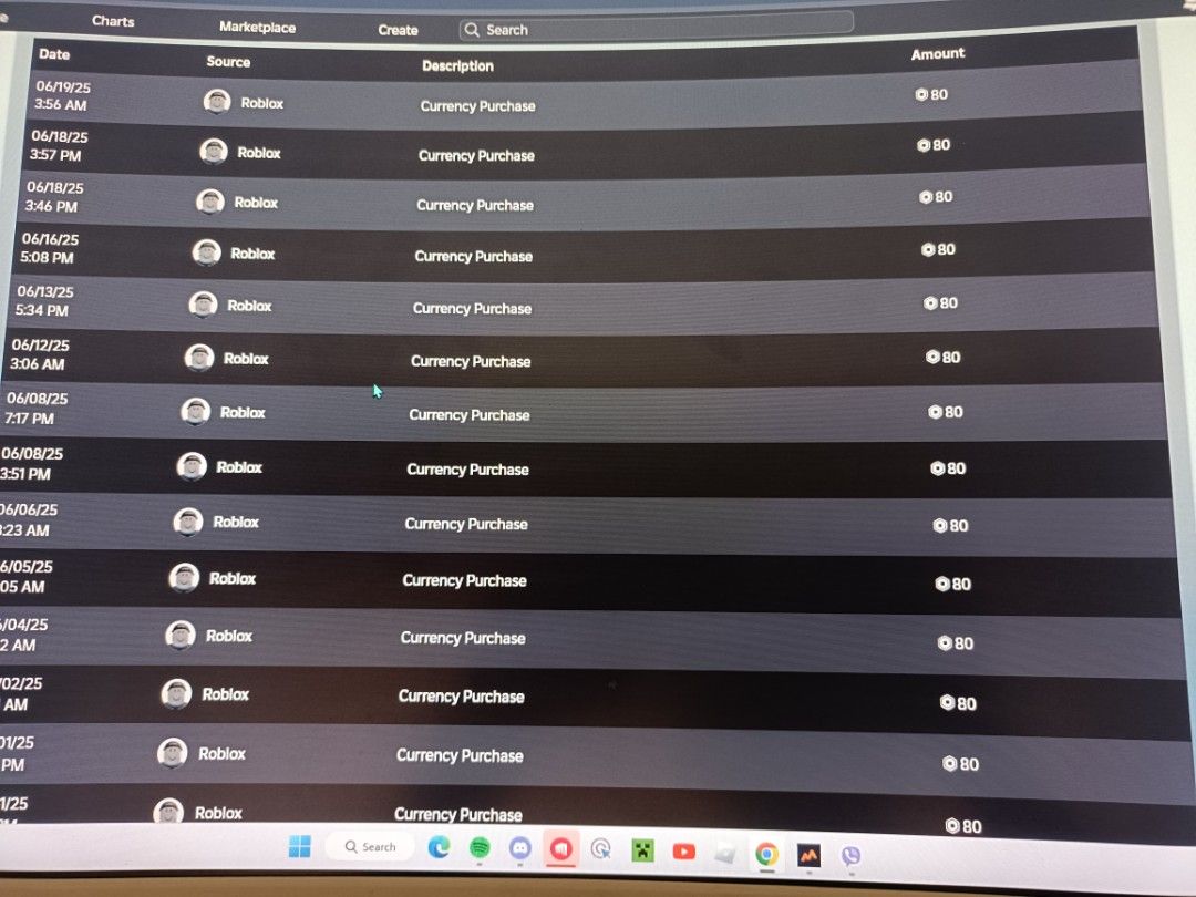 Roblox account spent 3k plus robux (Category: Game Gift Cards & Accounts) located in Manila. Submitted by warmphoenix-eae3 (Listing ID 1392387783, Image 2). Description: this account has some decent pets on gag bloxfruit buddah 2nd sea dough equiped awakened every skill VERY NEGOTIABLE.