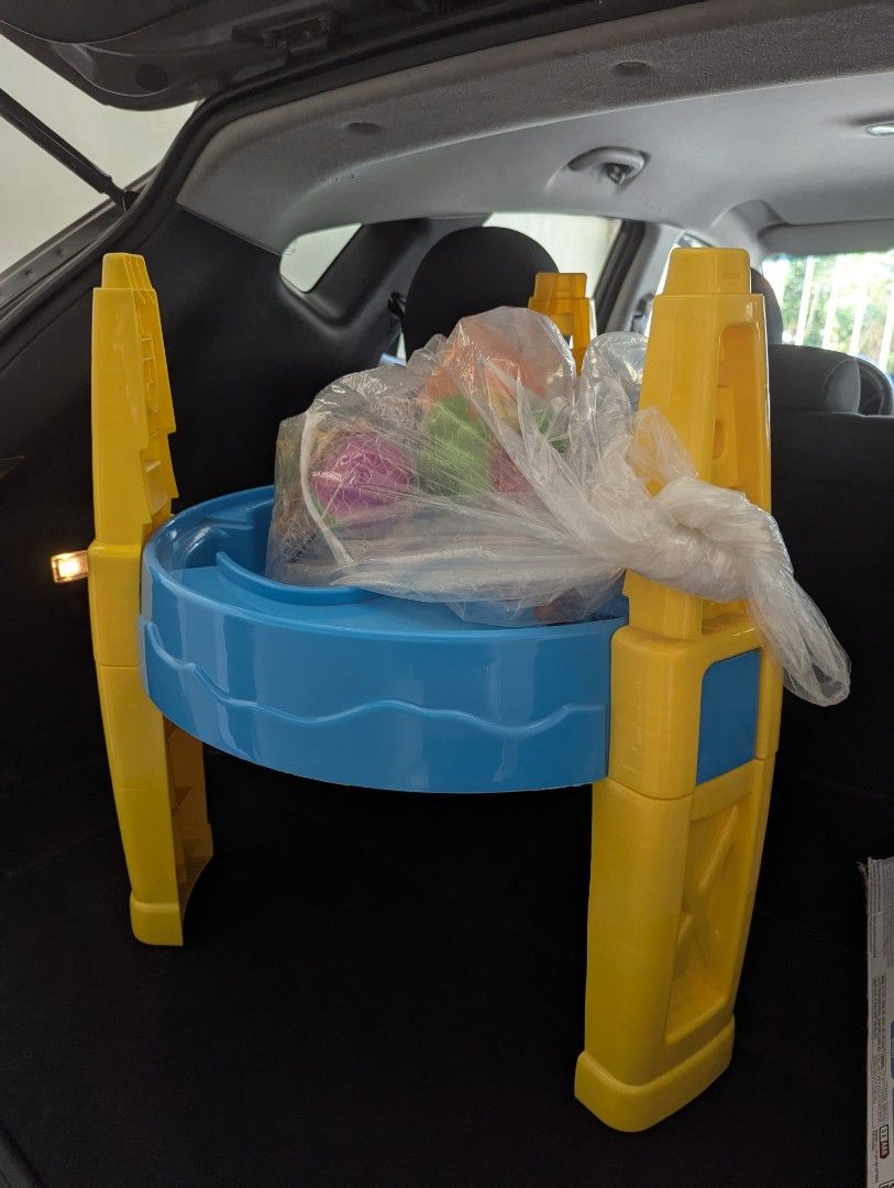 Sand Pit Pretend Play (Category: Kids Toys) located in Las Pinas. Submitted by rozramer (Listing ID 1392362661, Image 1). Description: No more box. NO UMBRELLA. Pick-up BFRV Las Pinas at the buyer's expense. Maayos to just a bit dusty..