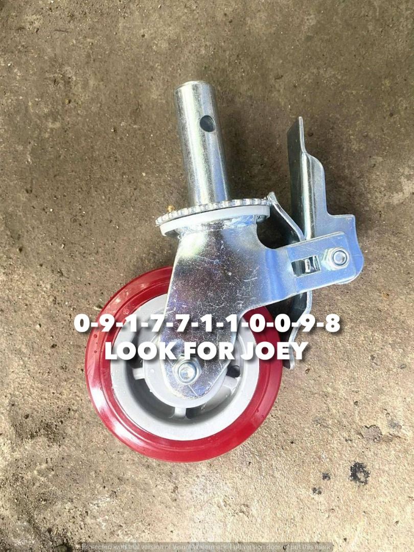 Scaffolding Wheel /Caster Wheel (Category: Other Home Furniture) located in Manila. Submitted by joeyroque09 (Listing ID 1392352877, Image 1). Description: Item: Scaffolding Wheel /Caster Wheel Specs: 6” .