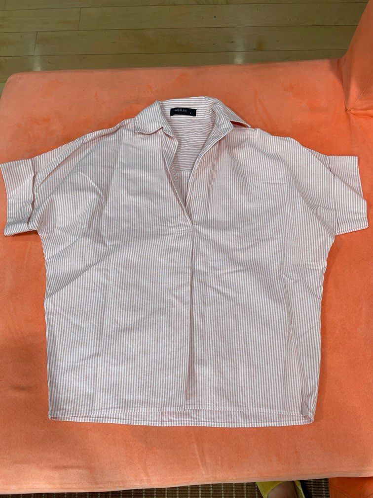 SM Women Red Striped Blouse (Category: Blouses) located in Quezon City. Submitted by ag.decluttering (Listing ID 1392370446, Image 2). Description: .