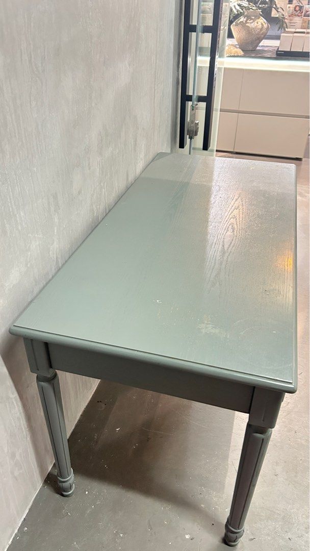Study Table (Category: Tables & Sets) located in Singapore. Submitted by floraing (Listing ID 1392341227, Image 2). Description: Solid timber study / dressing table with dimension: L135mm x W65mm x Ht77mm.
