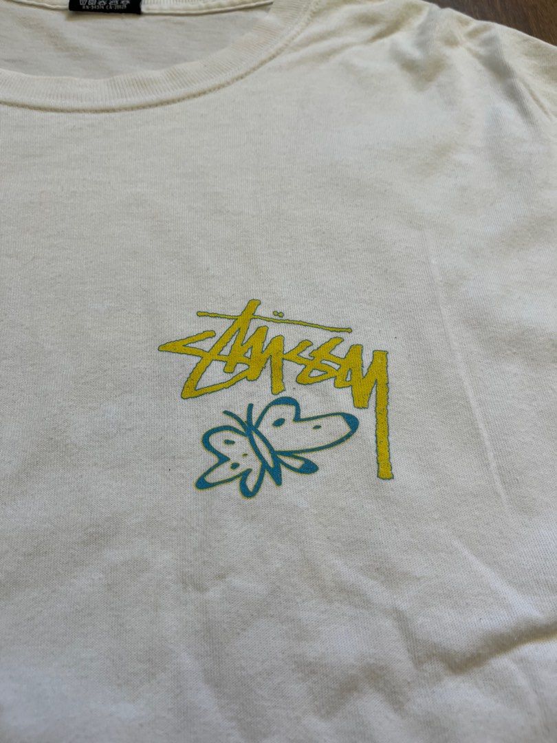 Stussy Super Bloom Tee (Category: Tshirts & Polo Shirts ) located in Manila. Submitted by codearchivez (Listing ID 1392394153, Image 3). Description: Stussy Super Bloom Tshirt 🪷 Rare Design XL 2 pinholes.