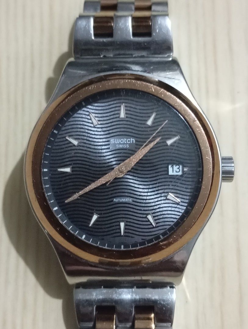 Swatch automatic sistem51 (Category: Men's Watches) located in Las Pinas. Submitted by quick_deals_great_finds2 (Listing ID 1392443952, Image 1). Description: Original good working condition 45mm large fits wrist 6.8 inches Fully functional keeps time.