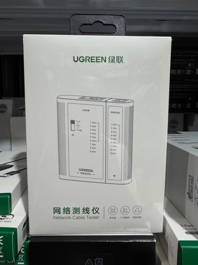 Ugreen Network & Telephone Cable Tester (Category: Networking) located in Makati City. Submitted by jc.cuerdo (Listing ID 1392456175, Image 1). Description: The UGREEN Network & Telephone Cable Tester - NW167 is a practical tool designed to test and verify the integrity of network and telephone cables with ease and precision. Equipped with versatile input and output options, it supports a wide range of cable types, making it an essential device f