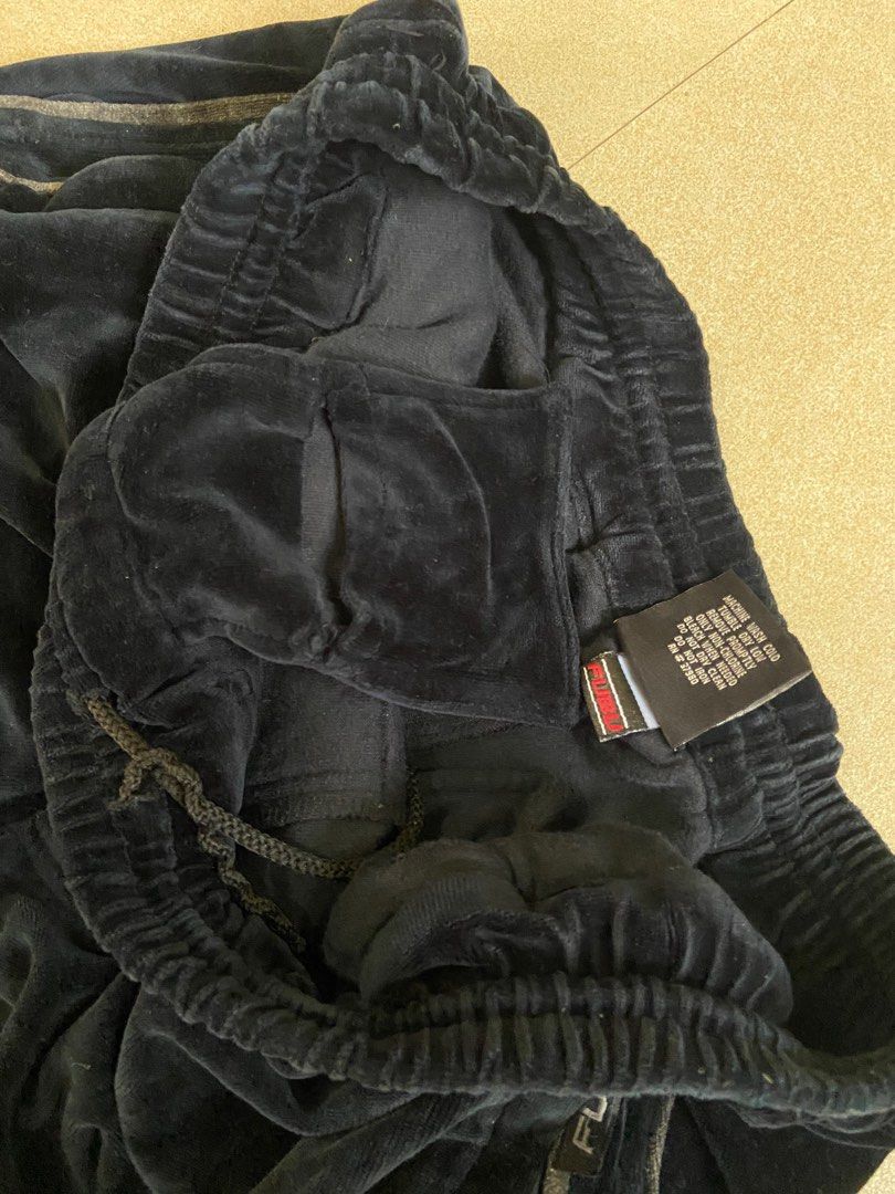 00s Fubu Dark Blue Velour (Category: Joggers) located in Butuan. Submitted by user71838272 (Listing ID 1392521177, Image 3). Description: free waist length: 45.